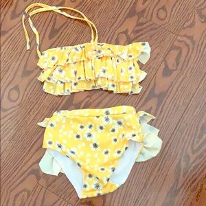 Cutest ruffle two piece bathing suit!